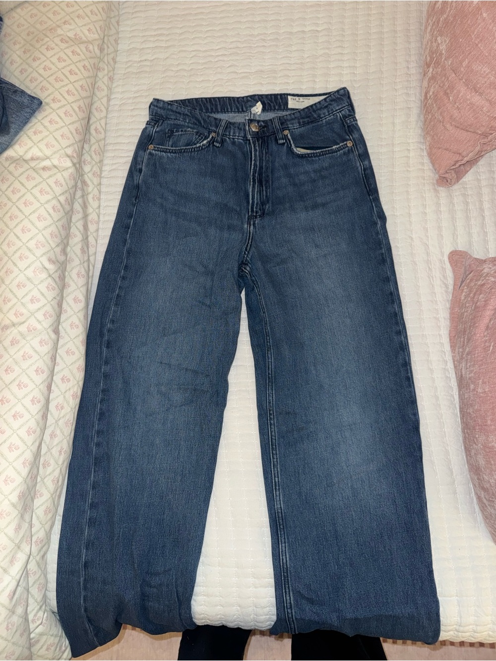 Rag & Bone Logan Mid-Rise Wide Leg Jean
